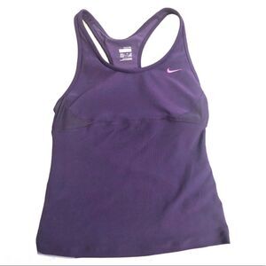 Nike purple racerback tank top built in bra sleeveless-S 4/6